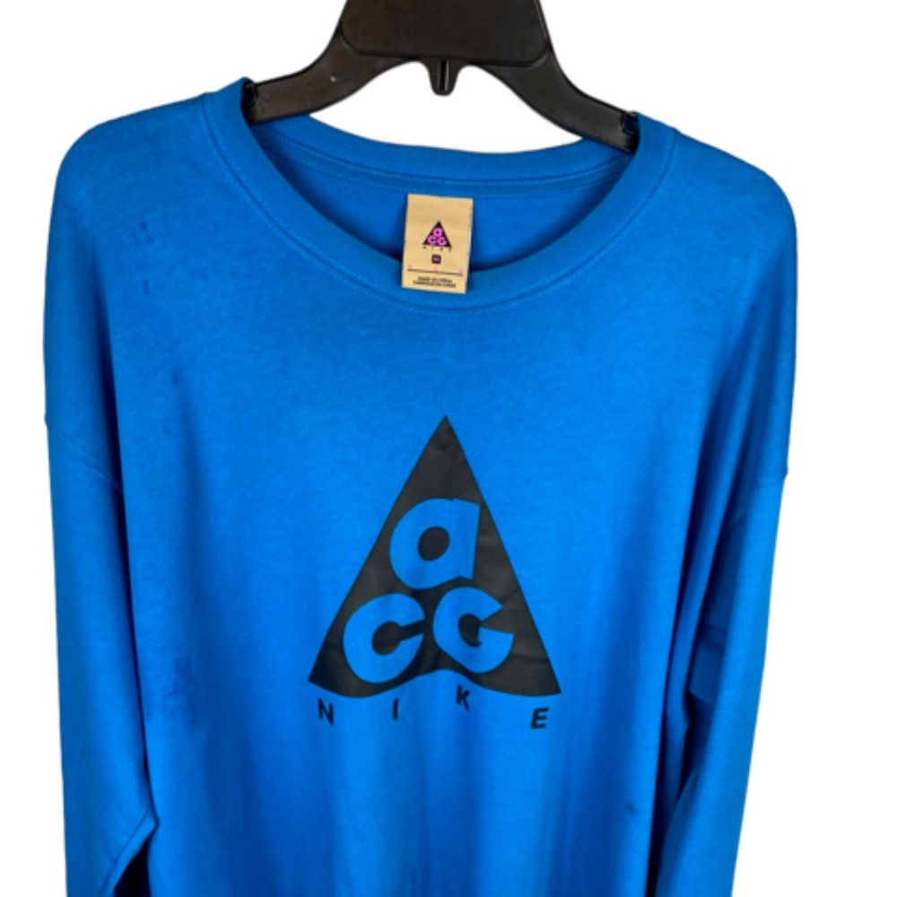 Nike ACG  Logo heavy weight Long Sleeve Tee (runs big) Blue